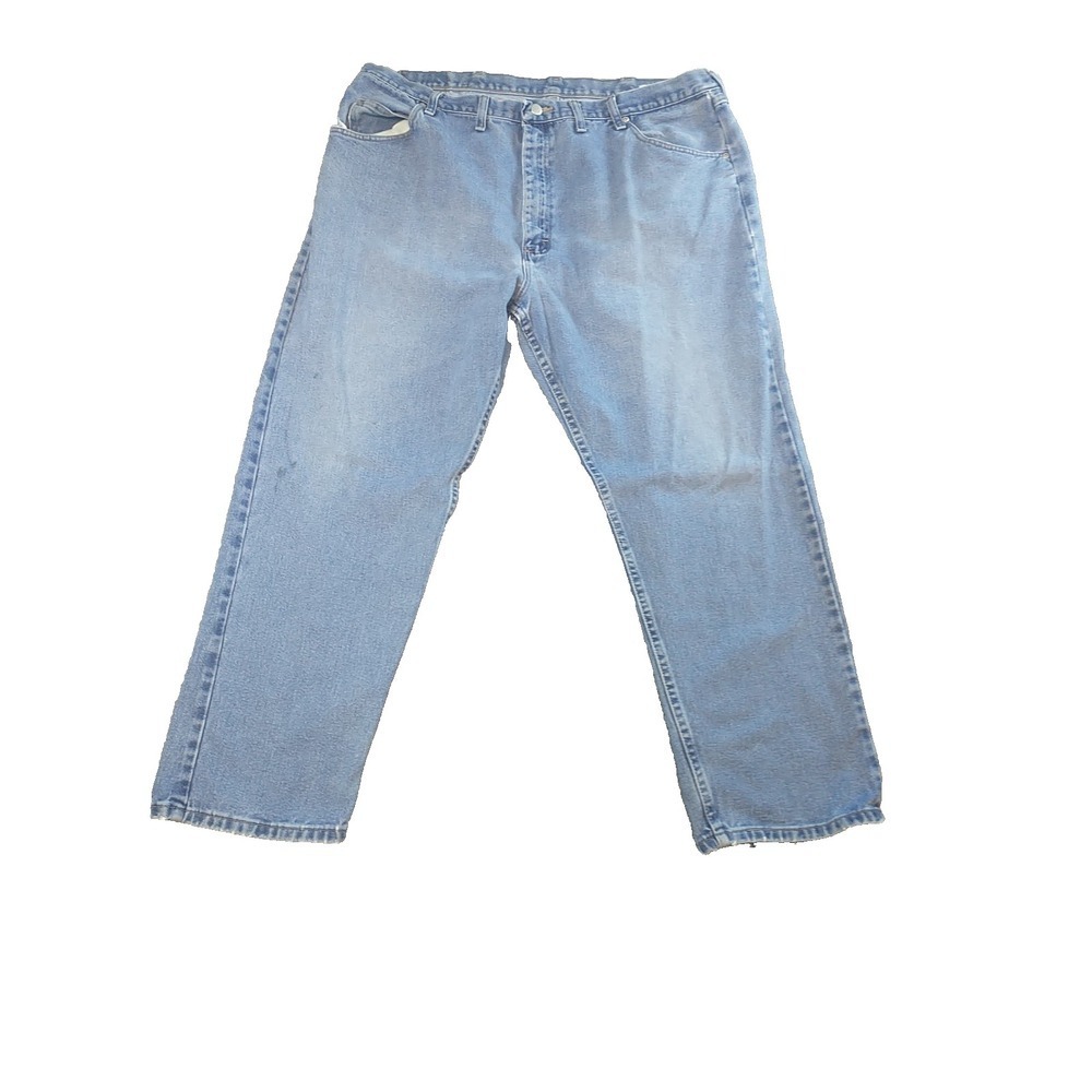 Wrangler 9760WDR Mens Light Wash Straight Leg Relaxed Fit Denim Jeans 42x29